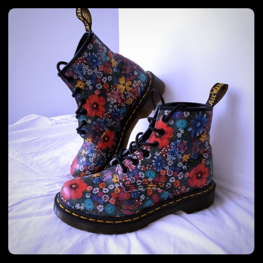Dr. Martens floral boots